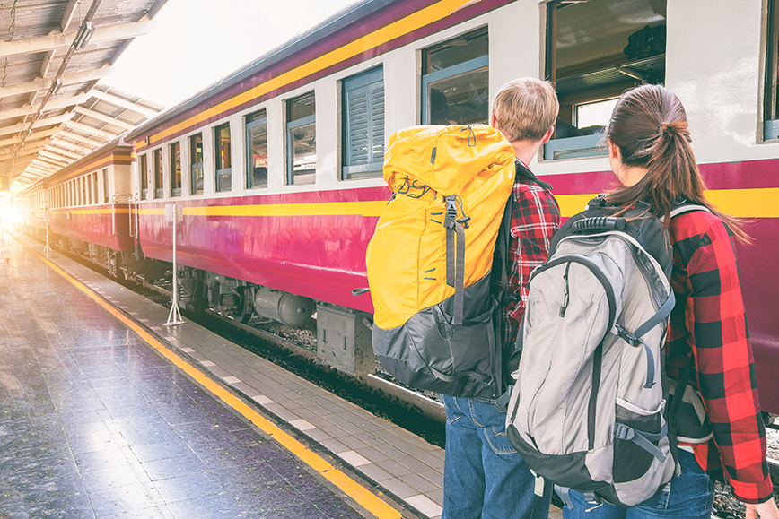 access the Campsite by train
