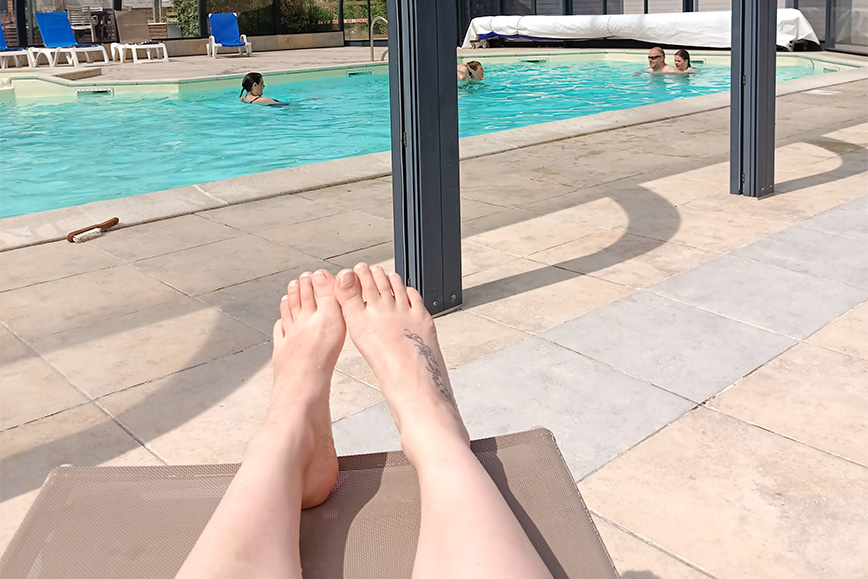 absolute relaxation in vendee's heated indoor swimming pool